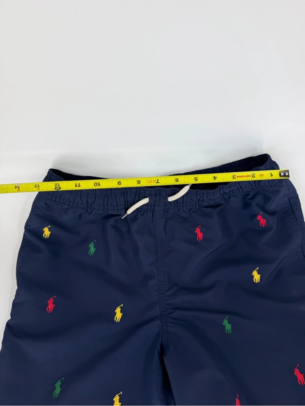 Polo by Ralph Lauren Navy Swim Shorts with Multicolor Pony Embroidery